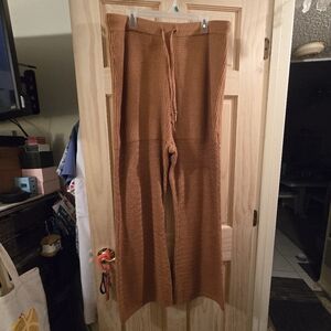 Nina Parker Womens Plus Open Stitch High Rise Flared Pants